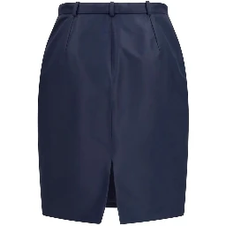 Blue Silk Skirt