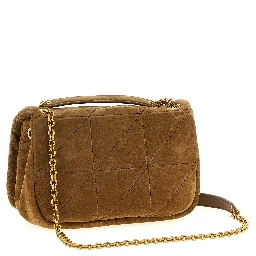 Beige Calfskin Shoulder Bag