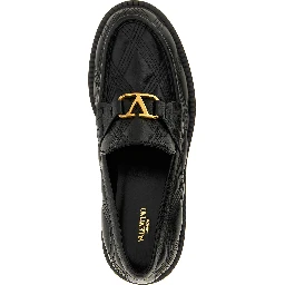 Black Lamb Leather Slip-On Loafers