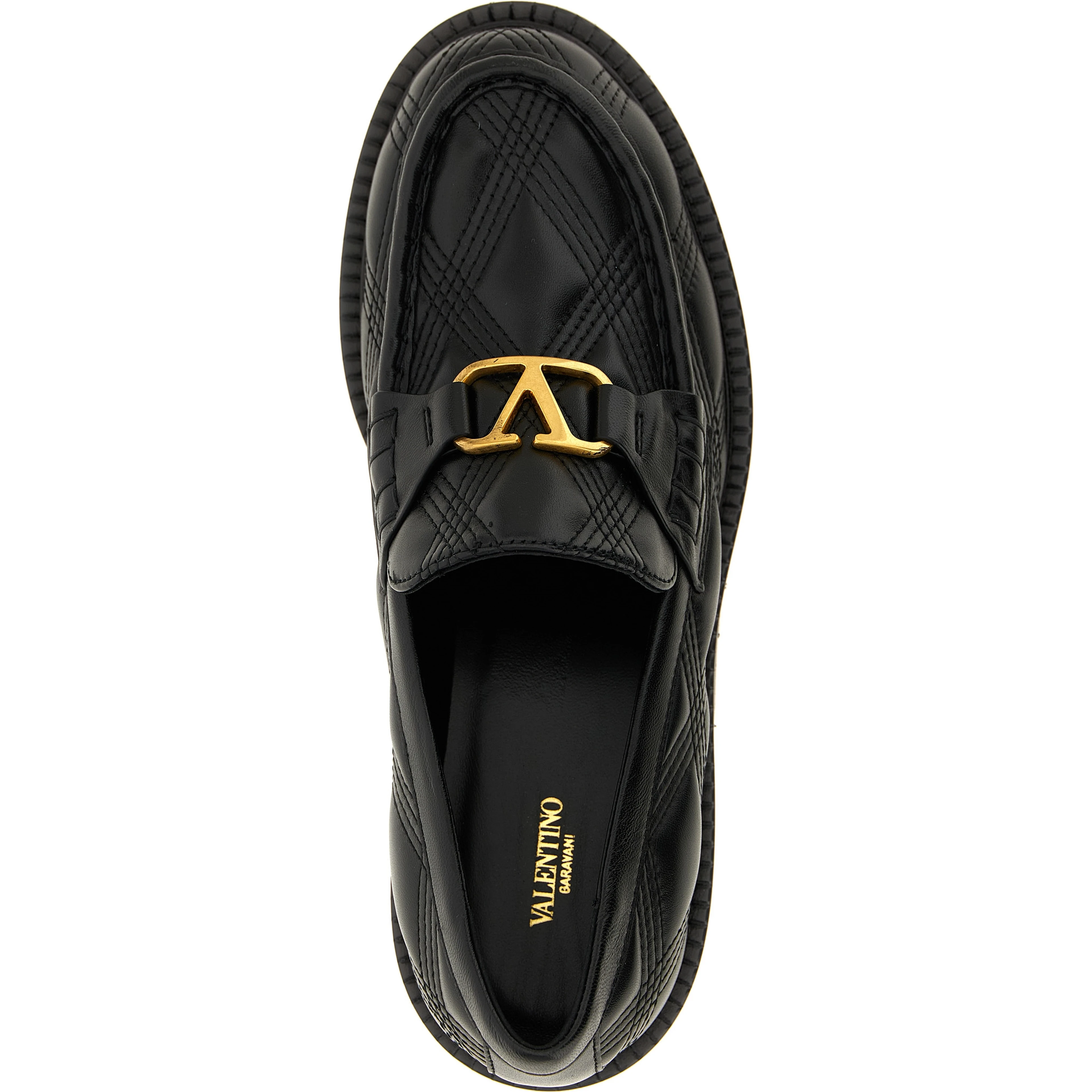 Black Lamb Leather Slip-On Loafers