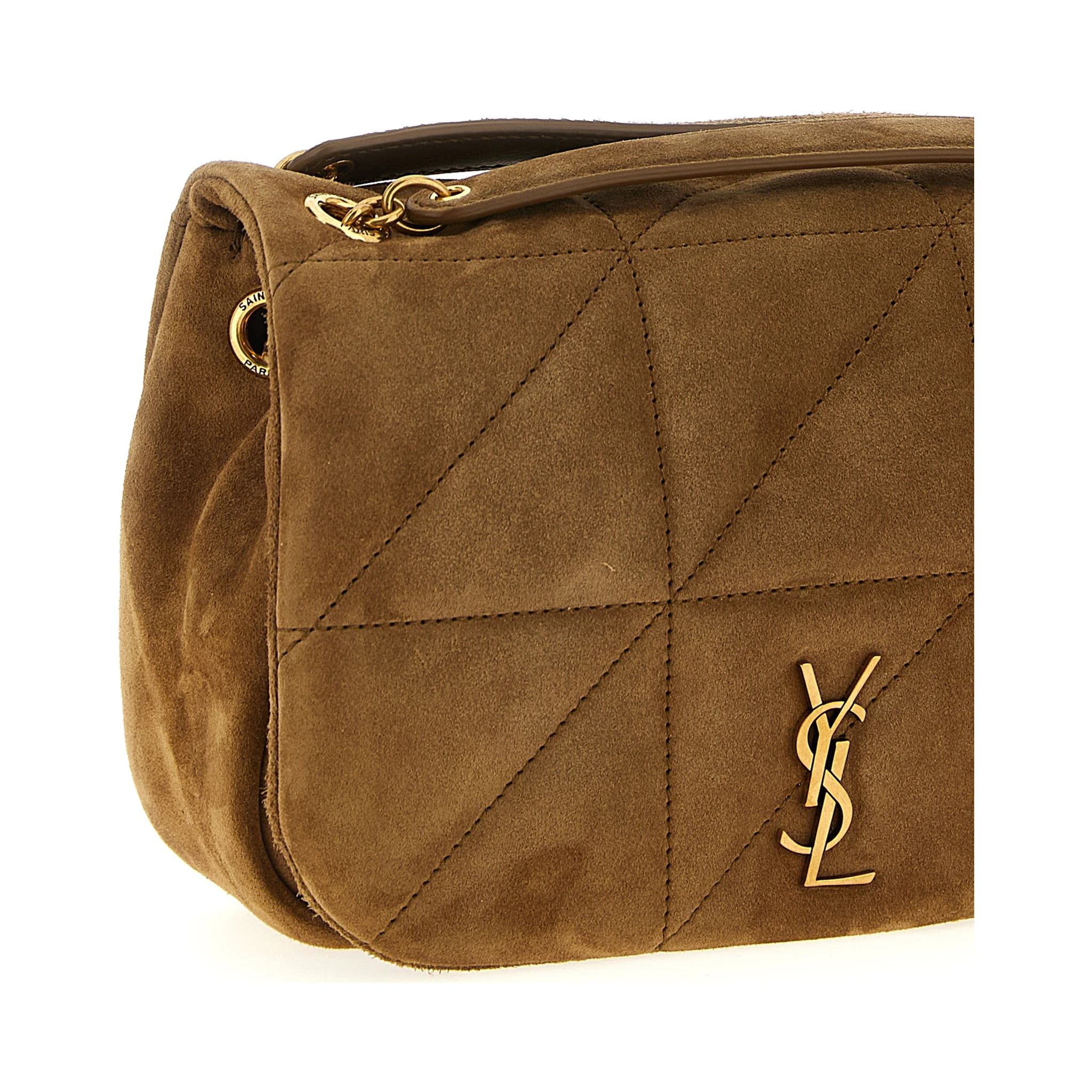 Beige Calfskin Shoulder Bag