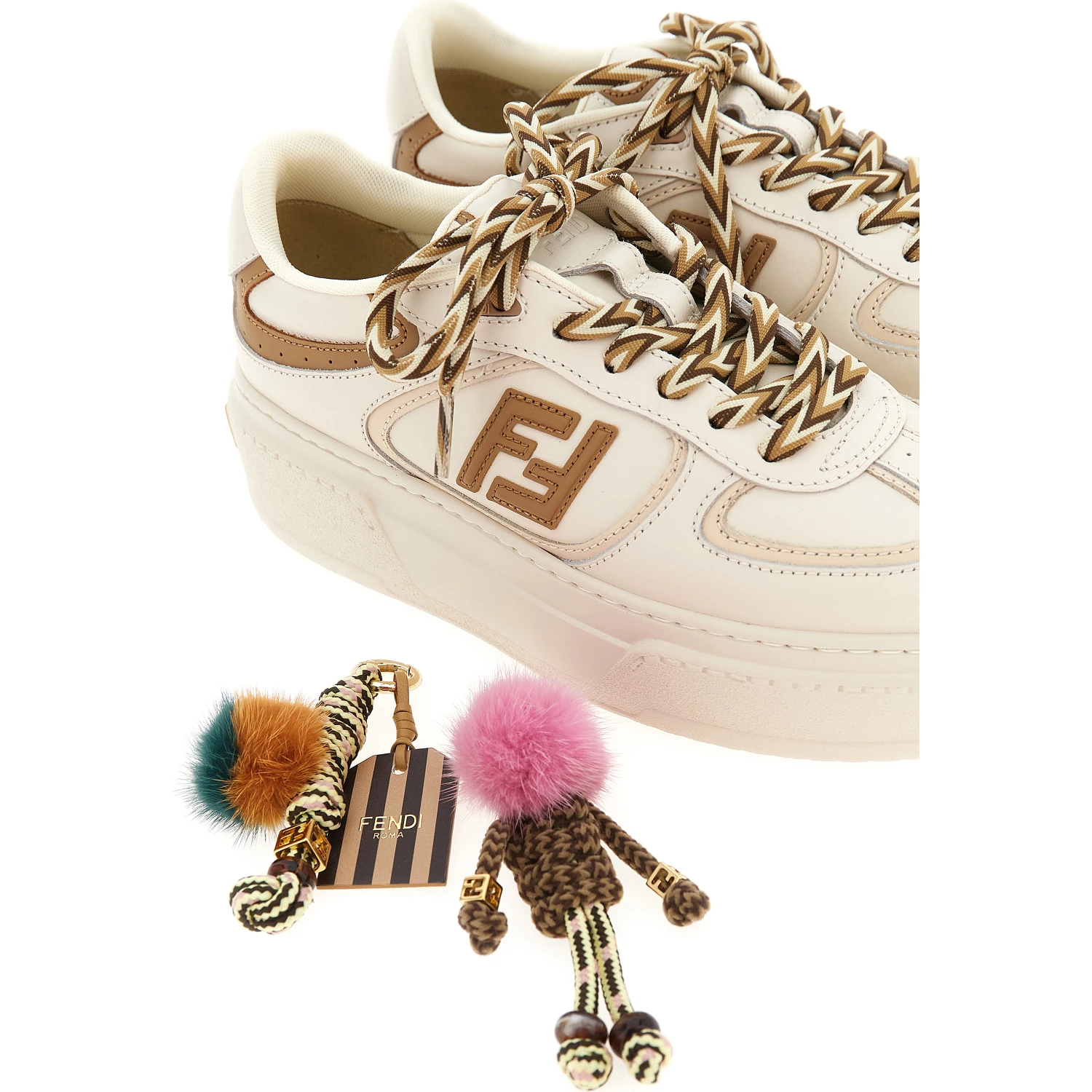 Multicolor Calfskin Platform Sneakers