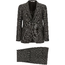 Brown Virgin Wool Two-Piece Suit