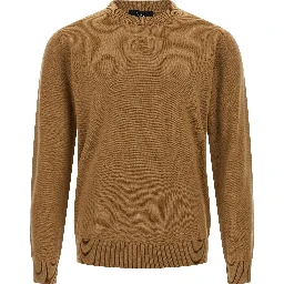 Beige Virgin Wool Cardigan