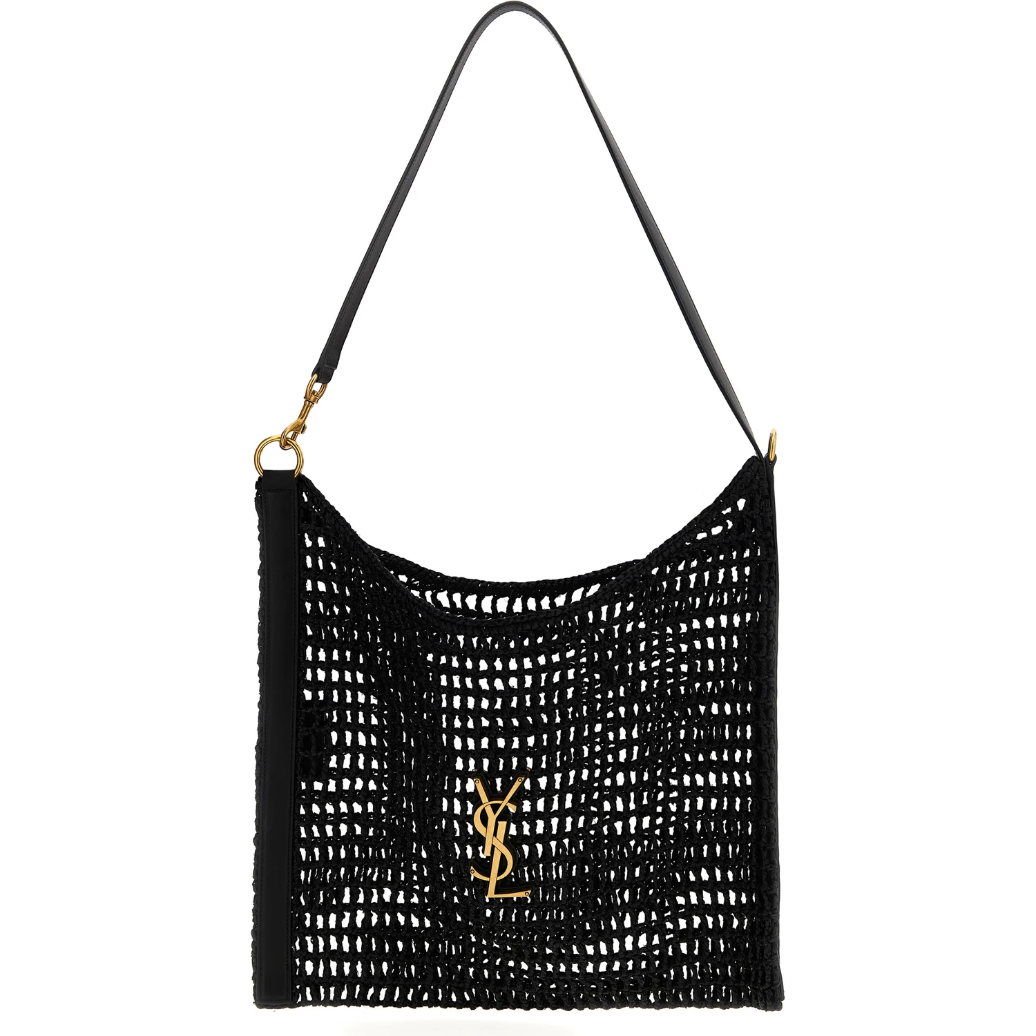 Black Raffia Shoulder Bag