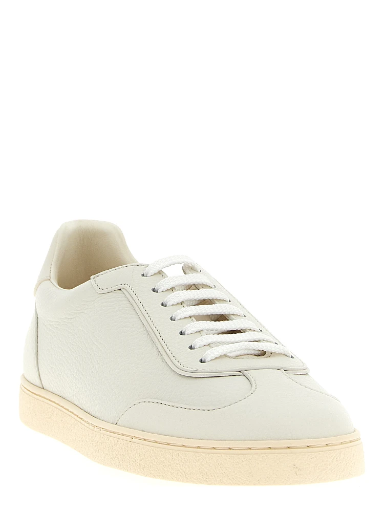 White Goatskin Low Top Sneakers alternative