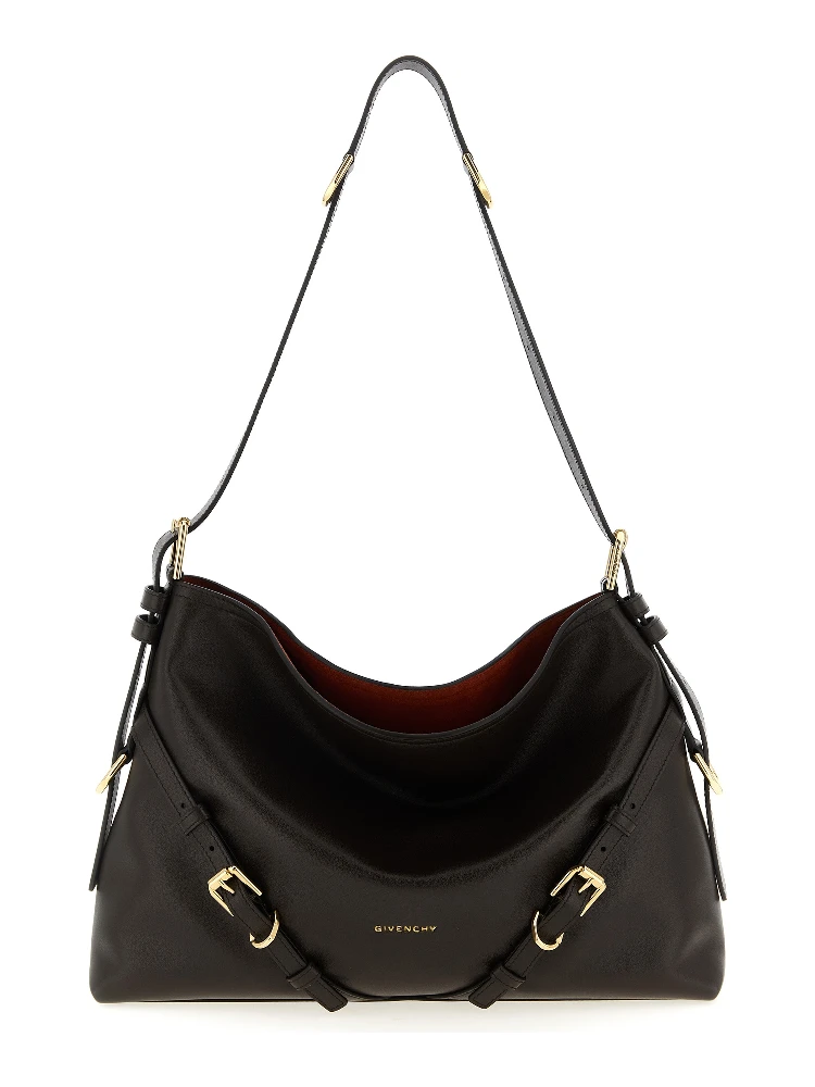 Brown Calfskin Shoulder Bag