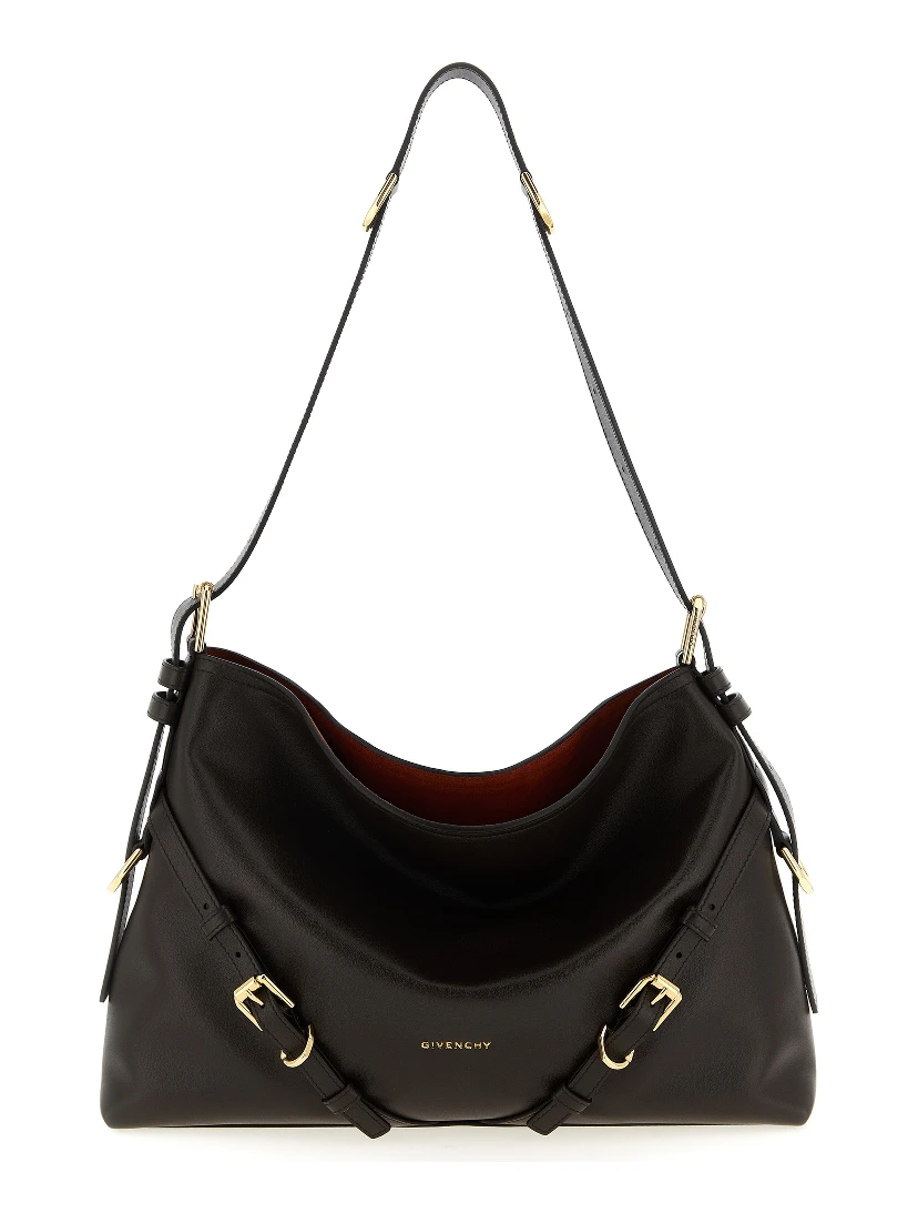 Brown Calfskin Shoulder Bag
