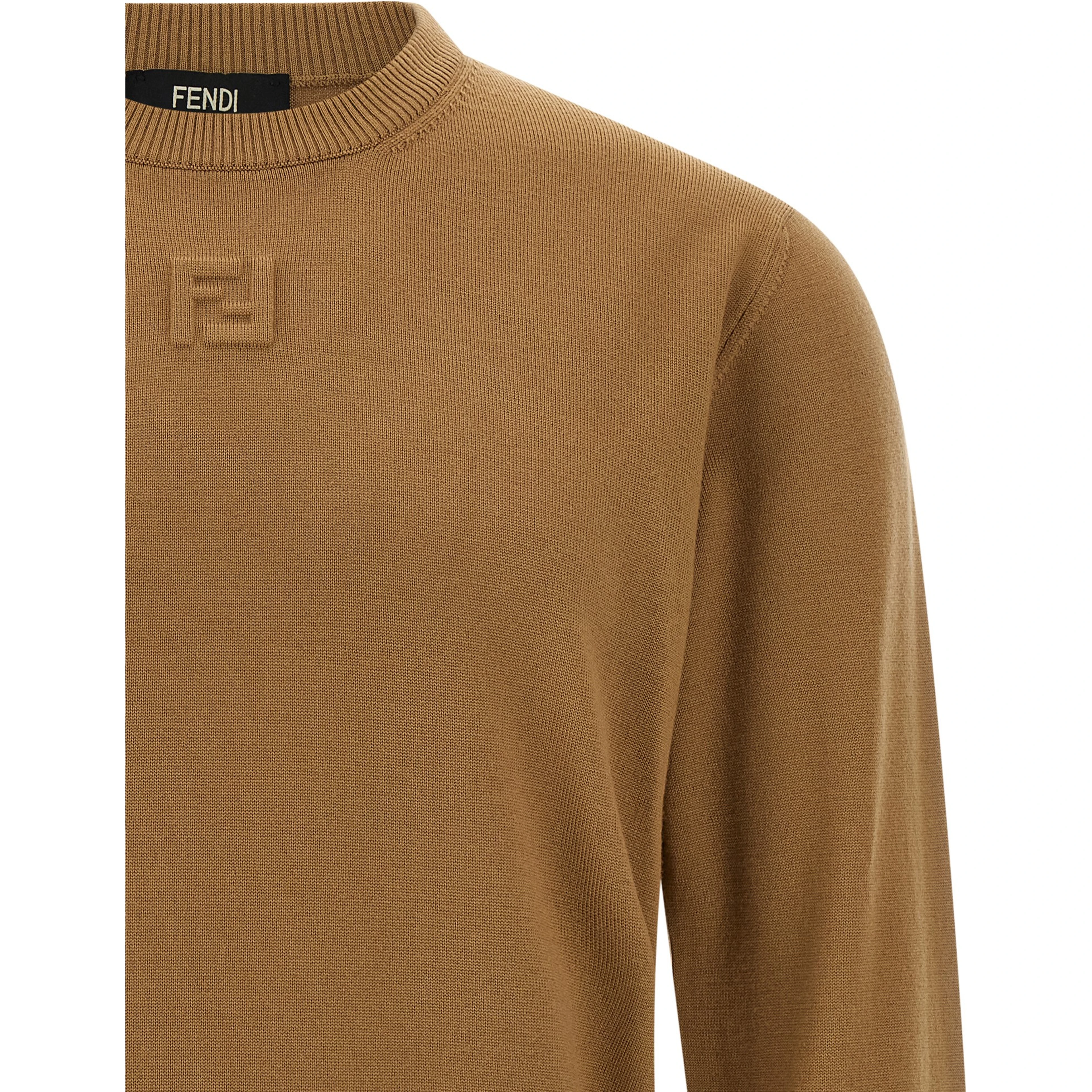 Beige Virgin Wool Cardigan
