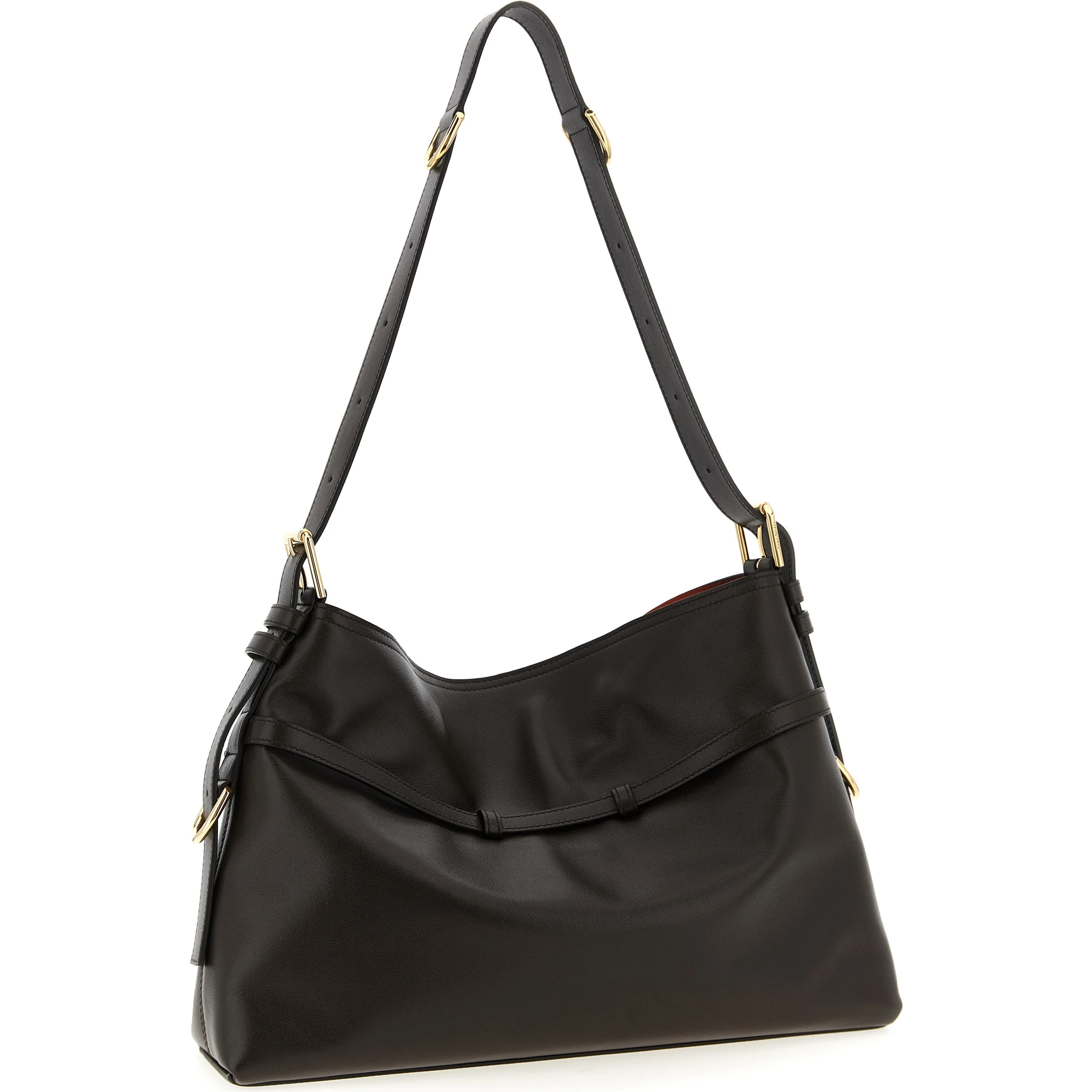 Brown Calfskin Shoulder Bag