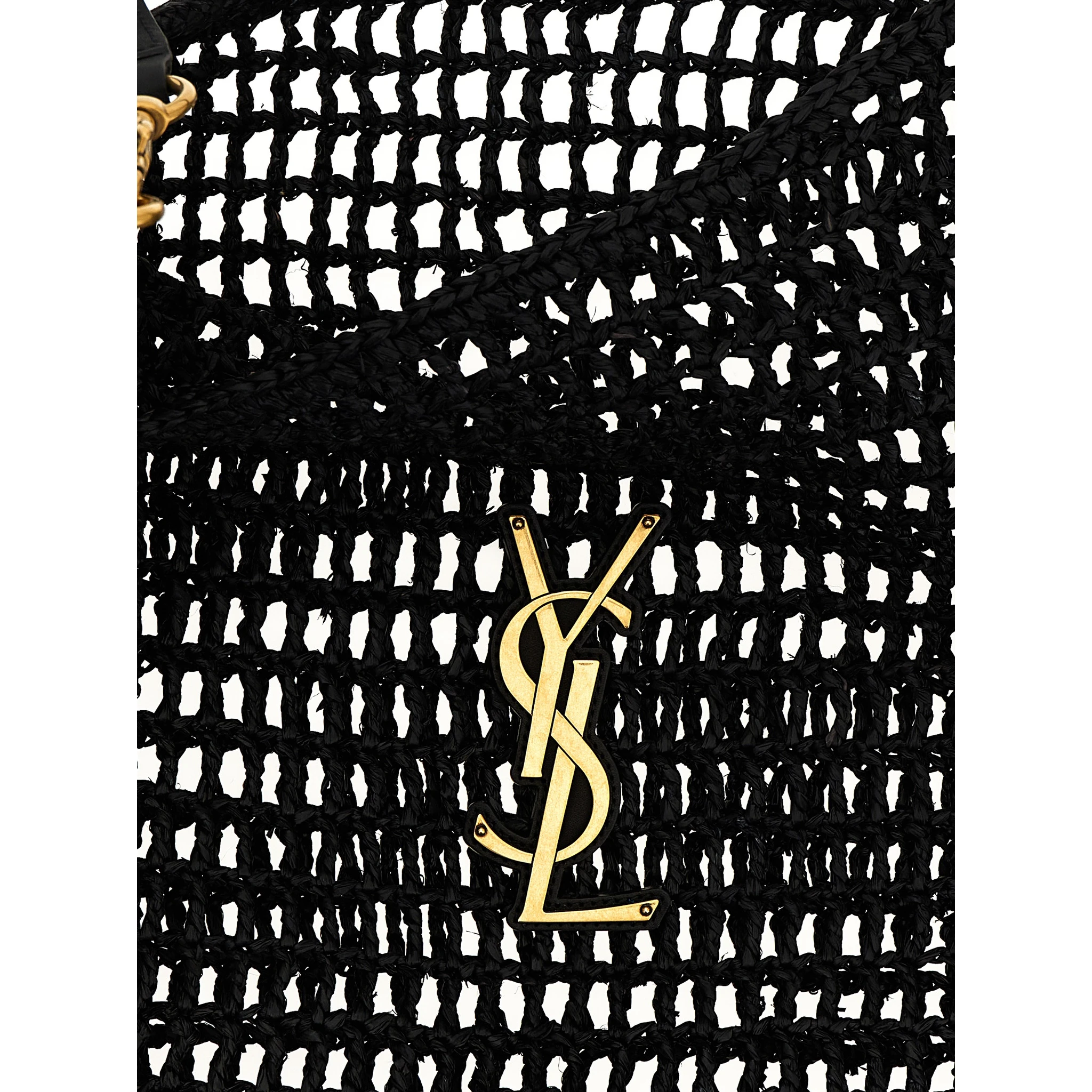 Black Raffia Shoulder Bag