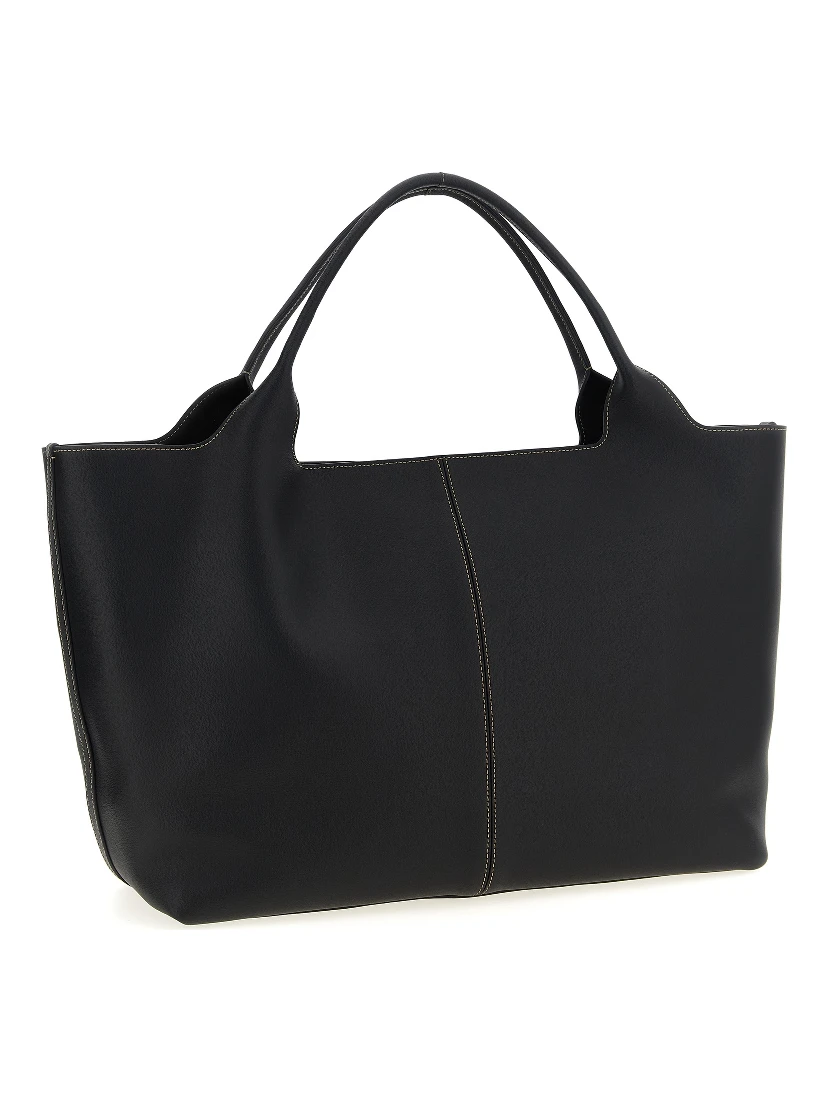 Black Calfskin Tote Bag