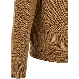 Beige Virgin Wool Cardigan