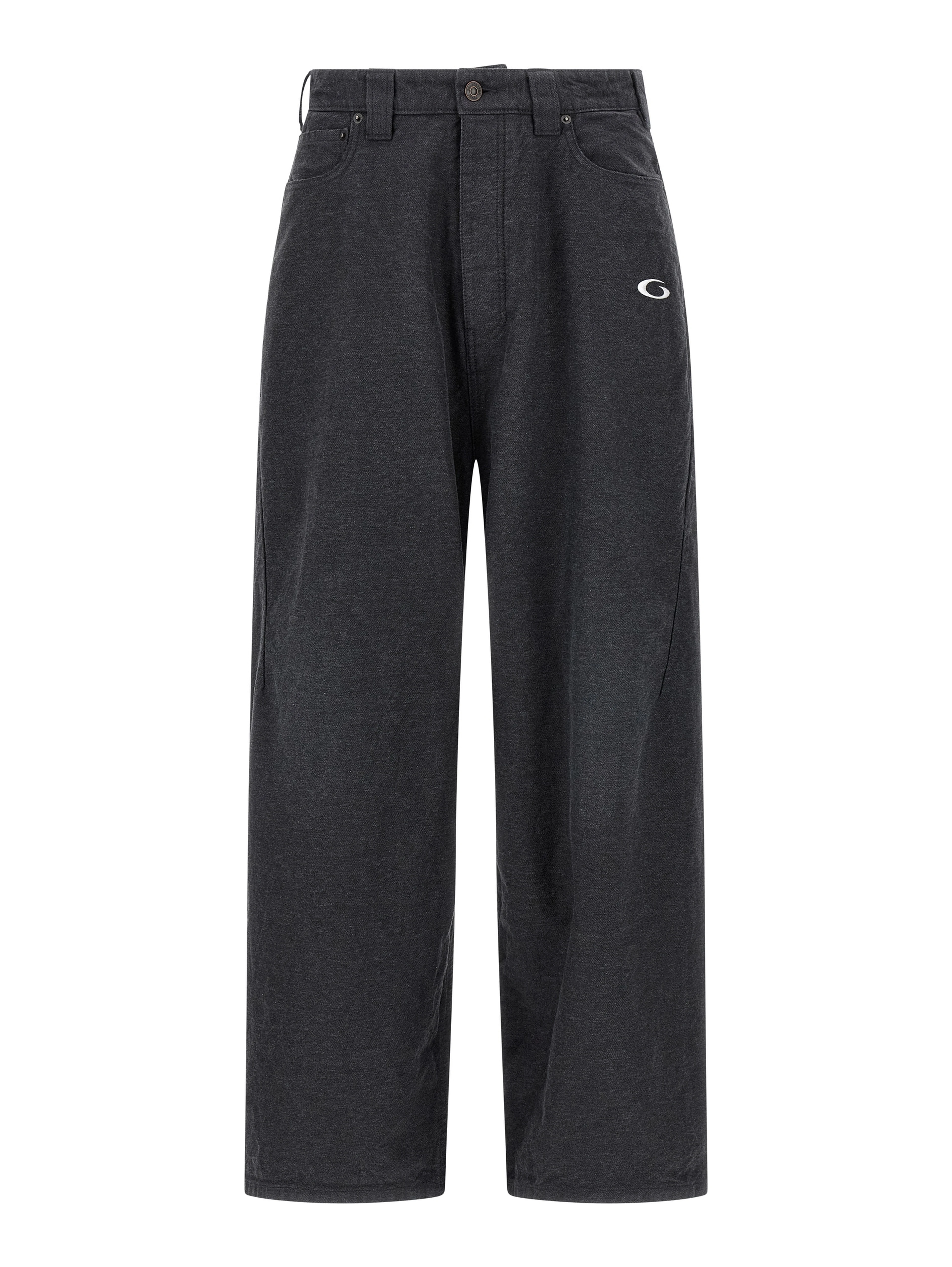Gray Cotton Casual Pants