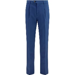 Blue Cotton Chino Pants