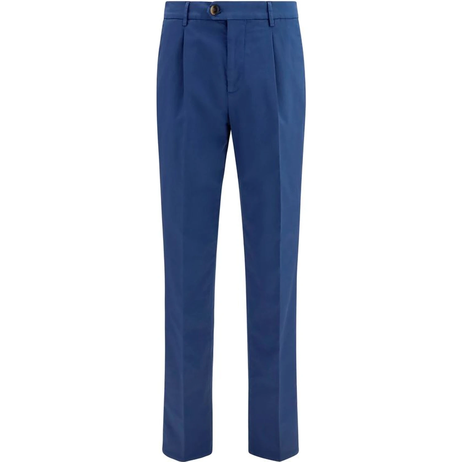 Blue Cotton Chino Pants