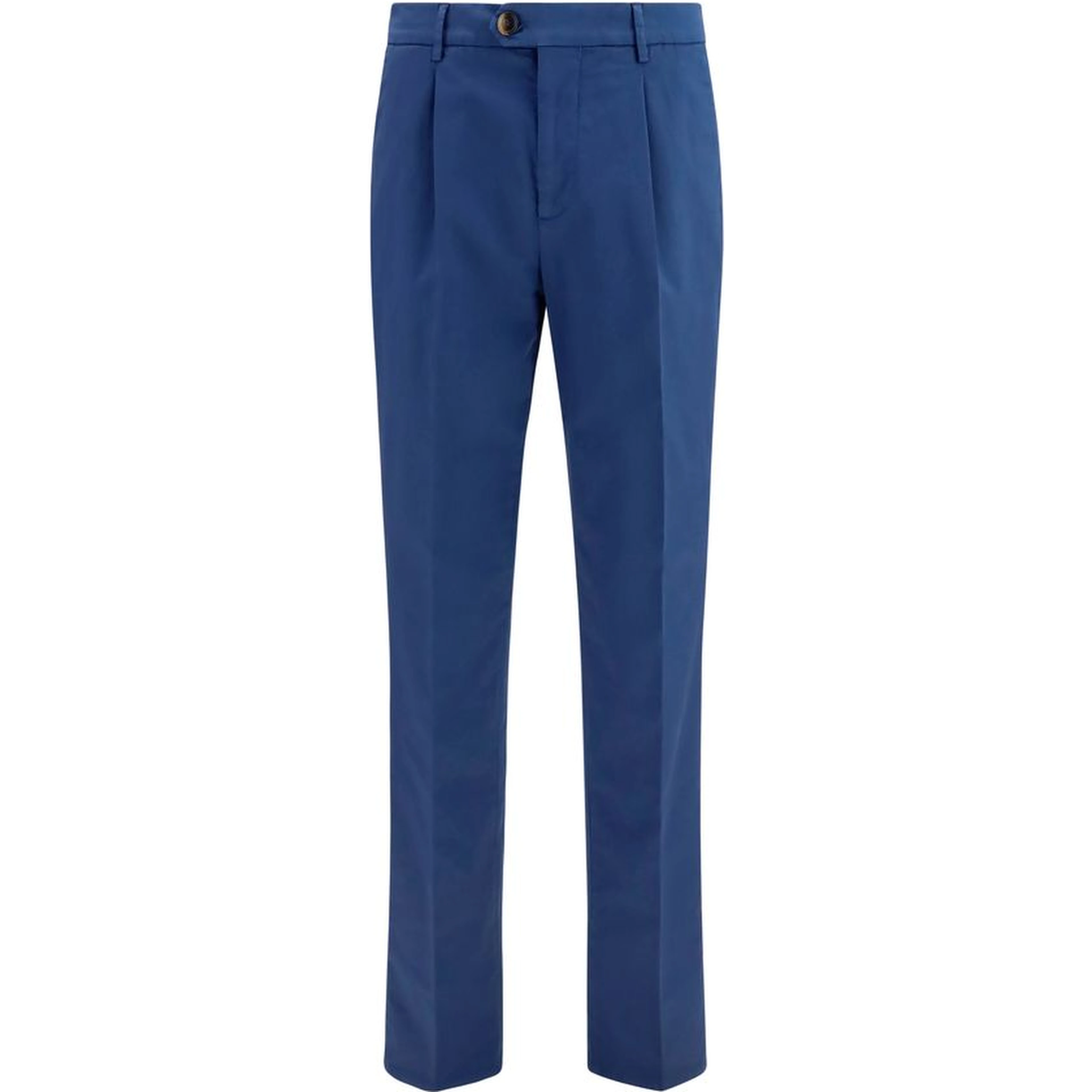 Blue Cotton Chino Pants