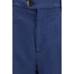 Blue Cotton Chino Pants