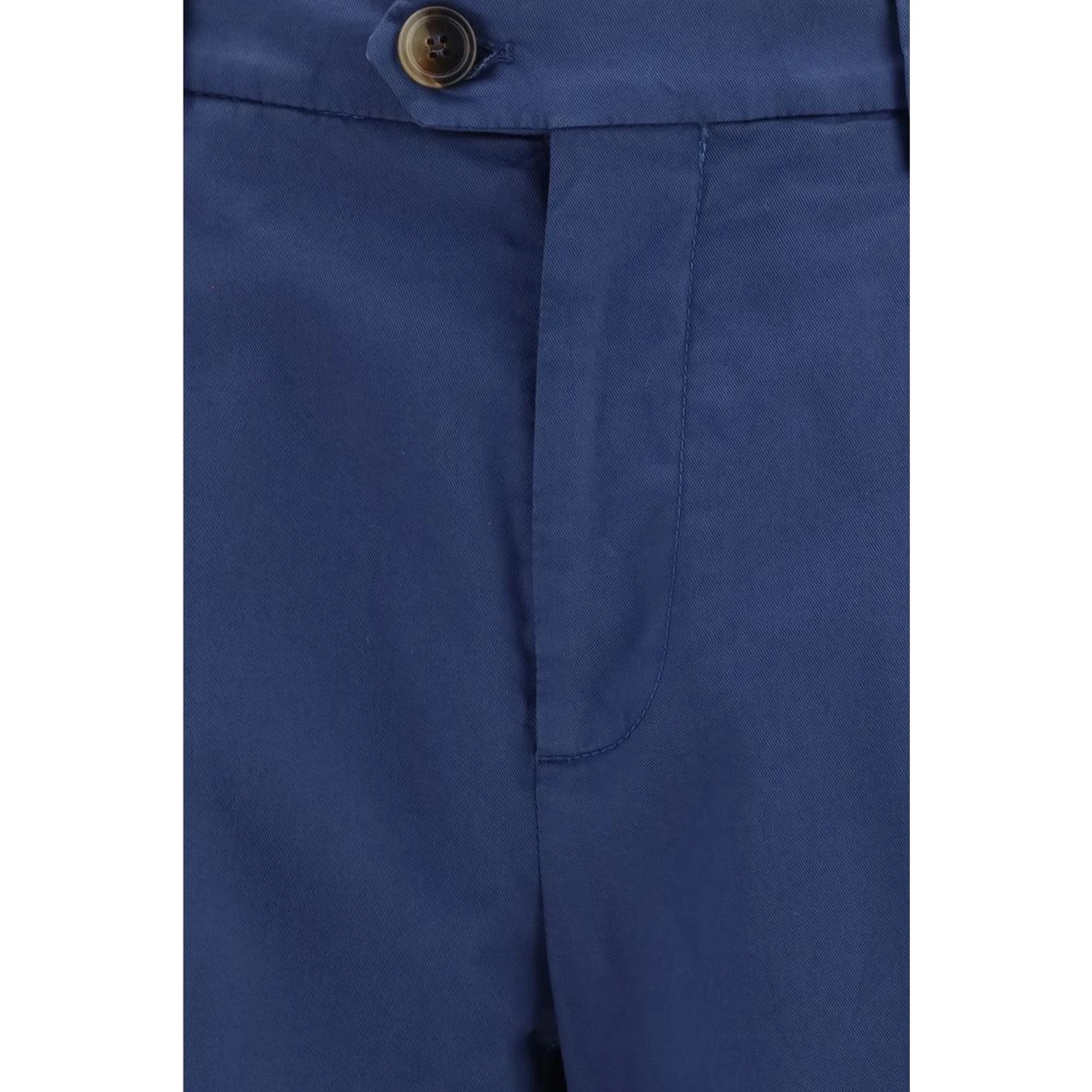 Blue Cotton Chino Pants