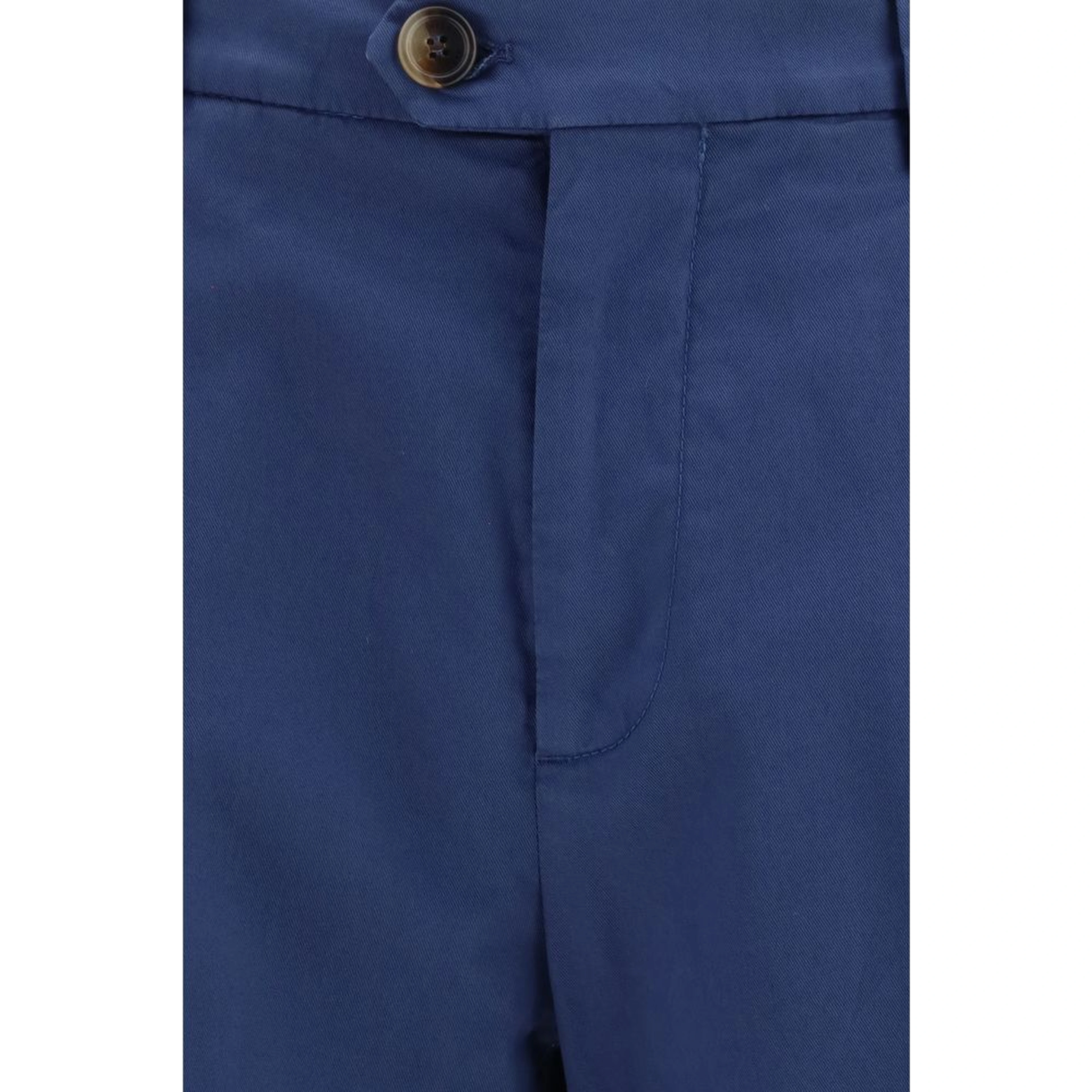 Blue Cotton Chino Pants