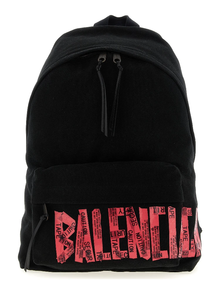 Black Cotton Backpack