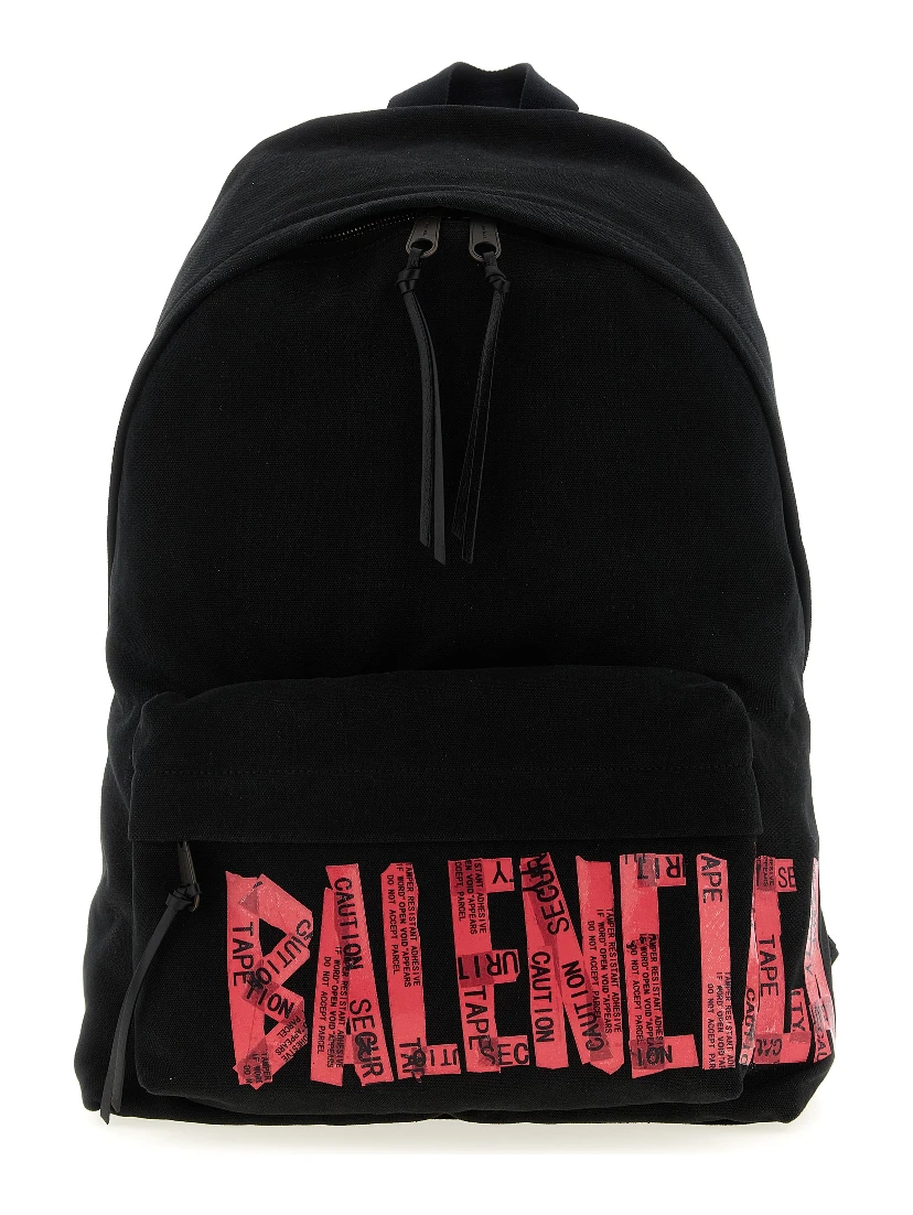 Black Cotton Backpack