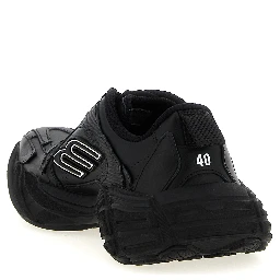 Black Calfskin Athletic Sneakers