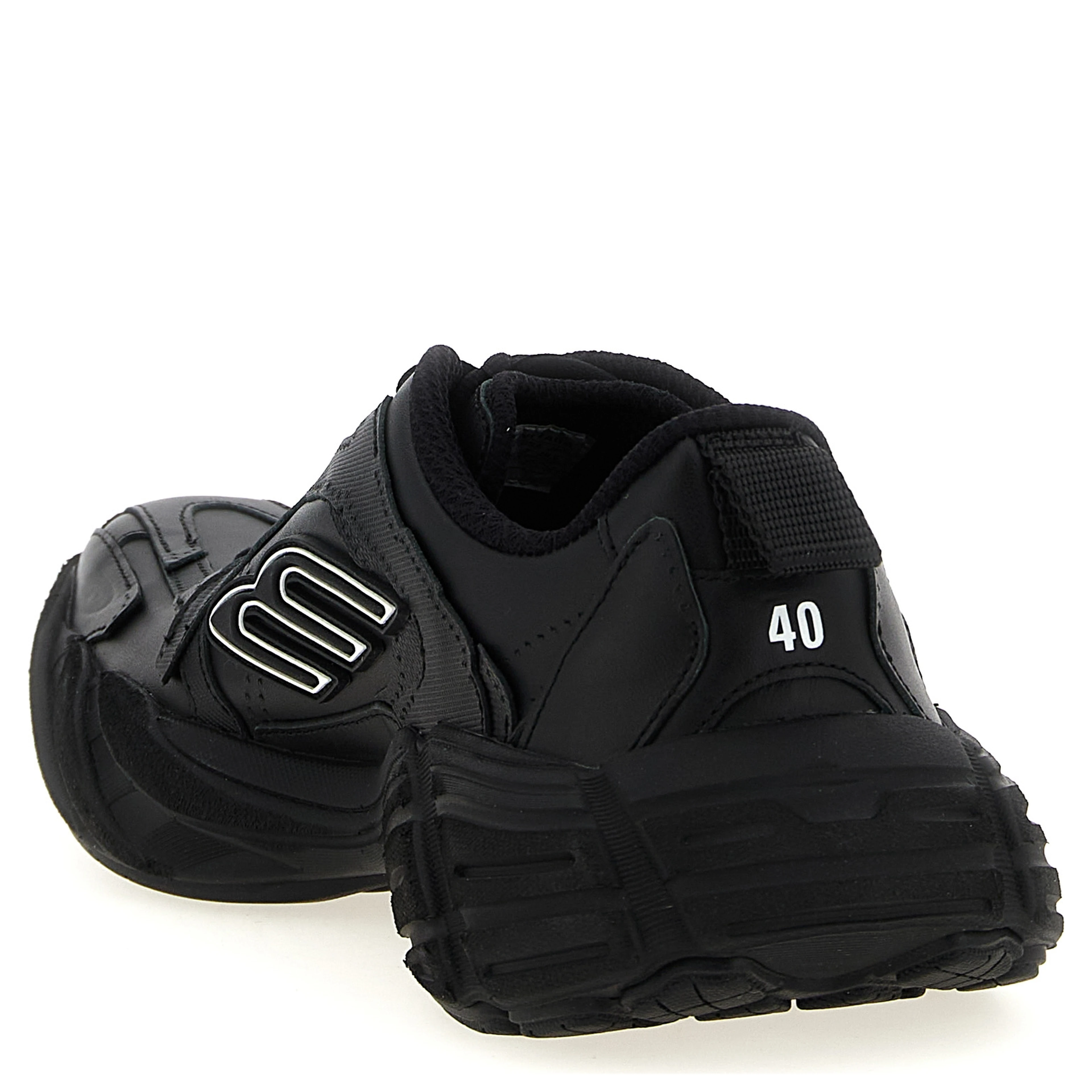 Black Calfskin Athletic Sneakers