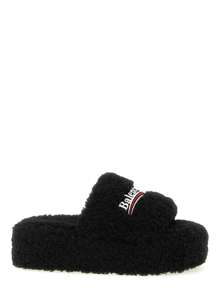 Black Polyester Slides