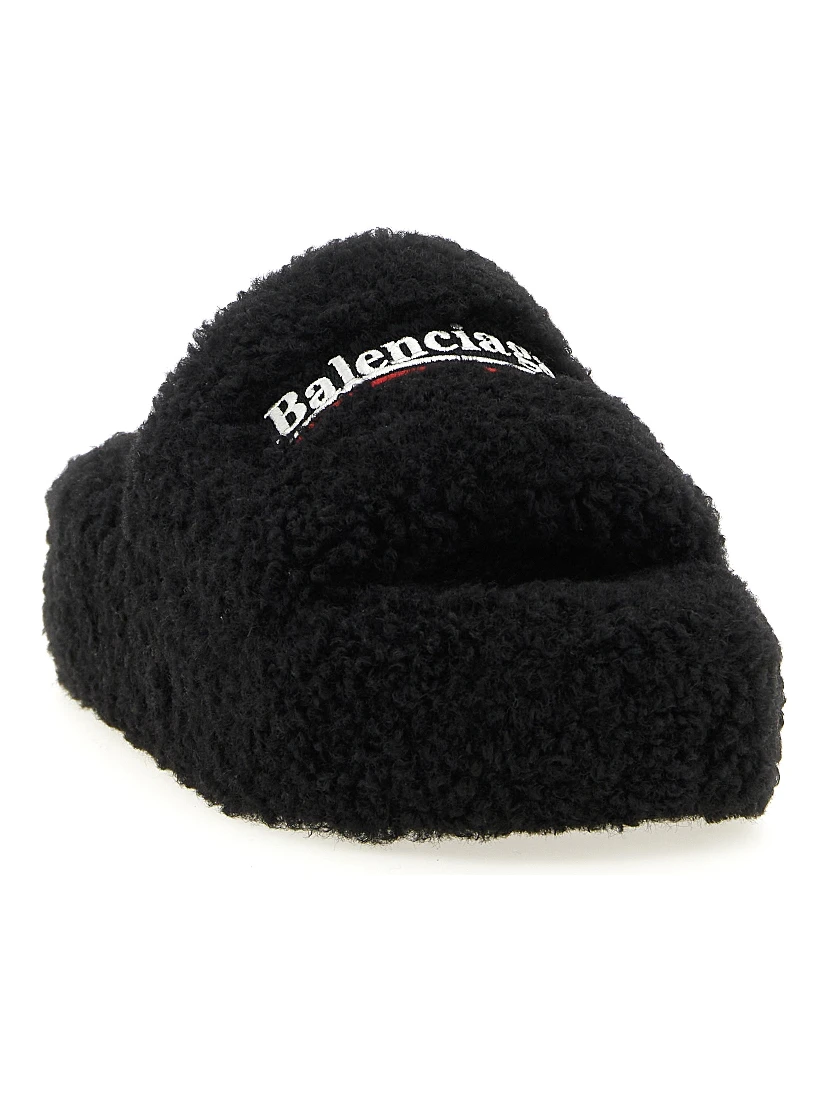 Black Polyester Slides