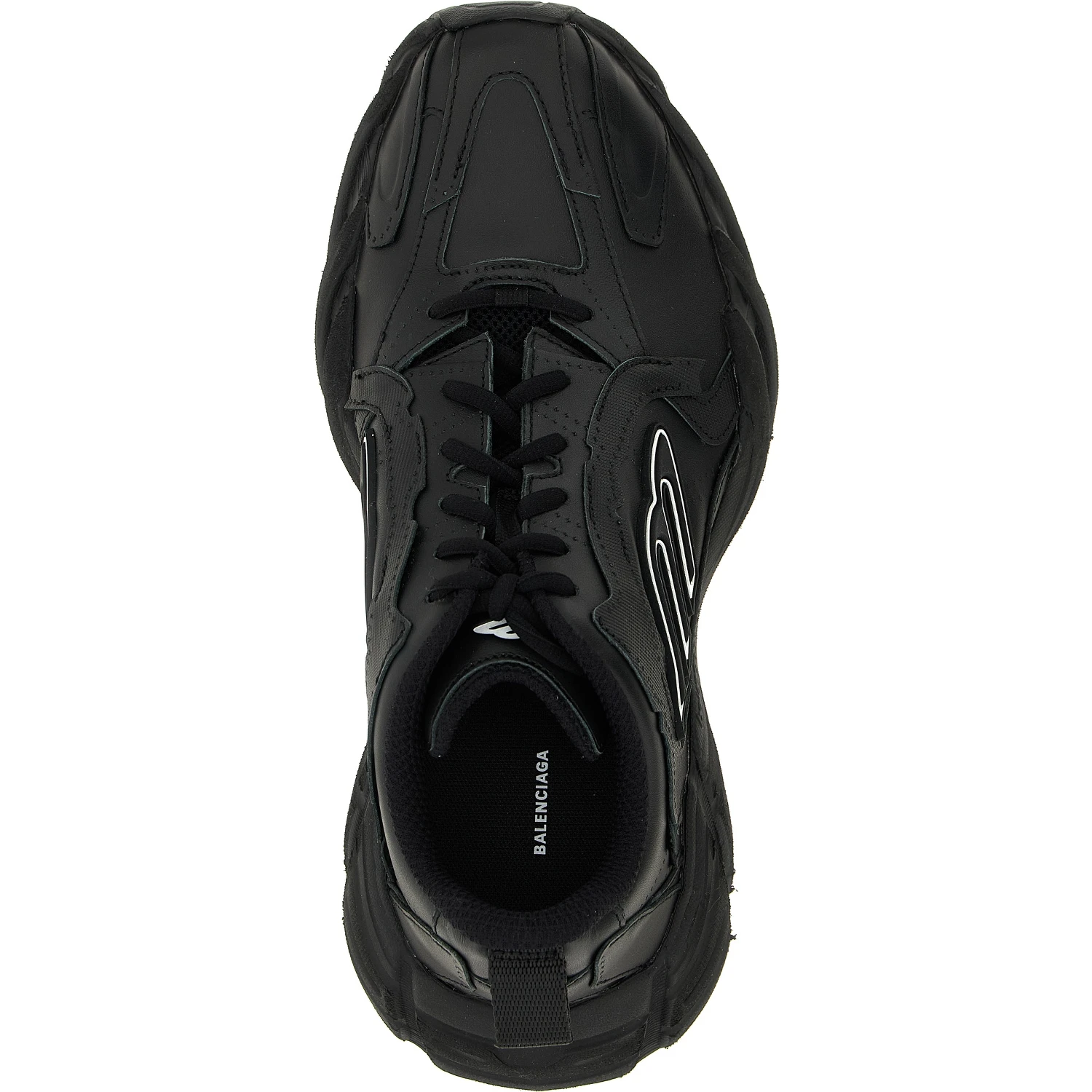 Black Calfskin Athletic Sneakers