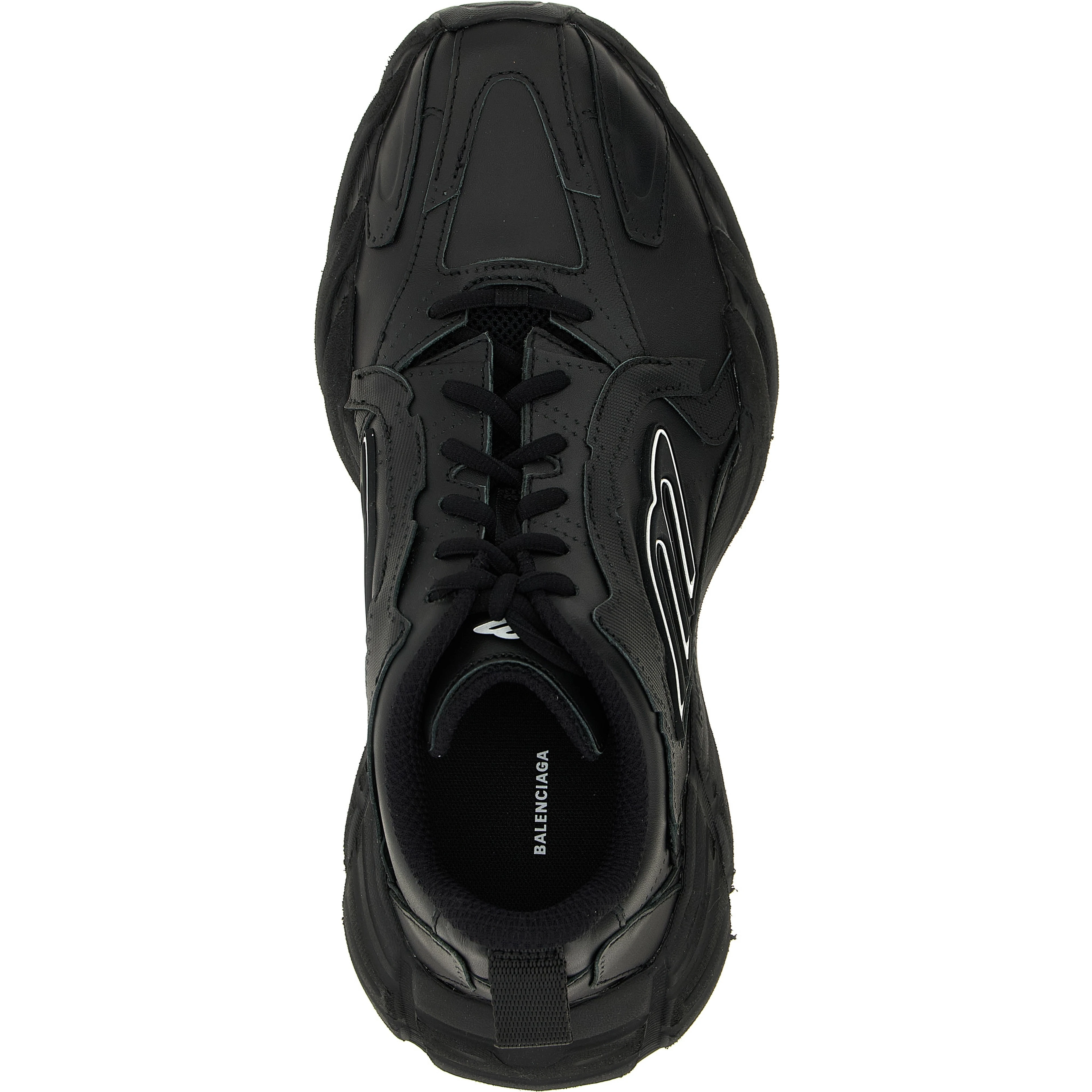 Black Calfskin Athletic Sneakers