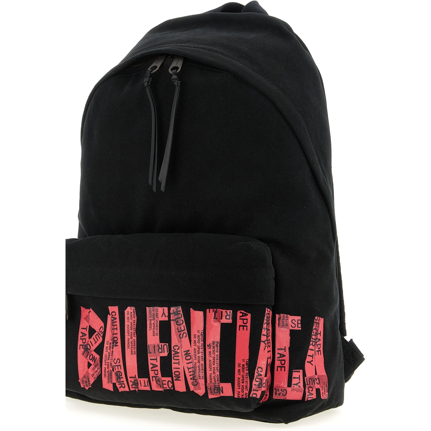 Black Cotton Backpack
