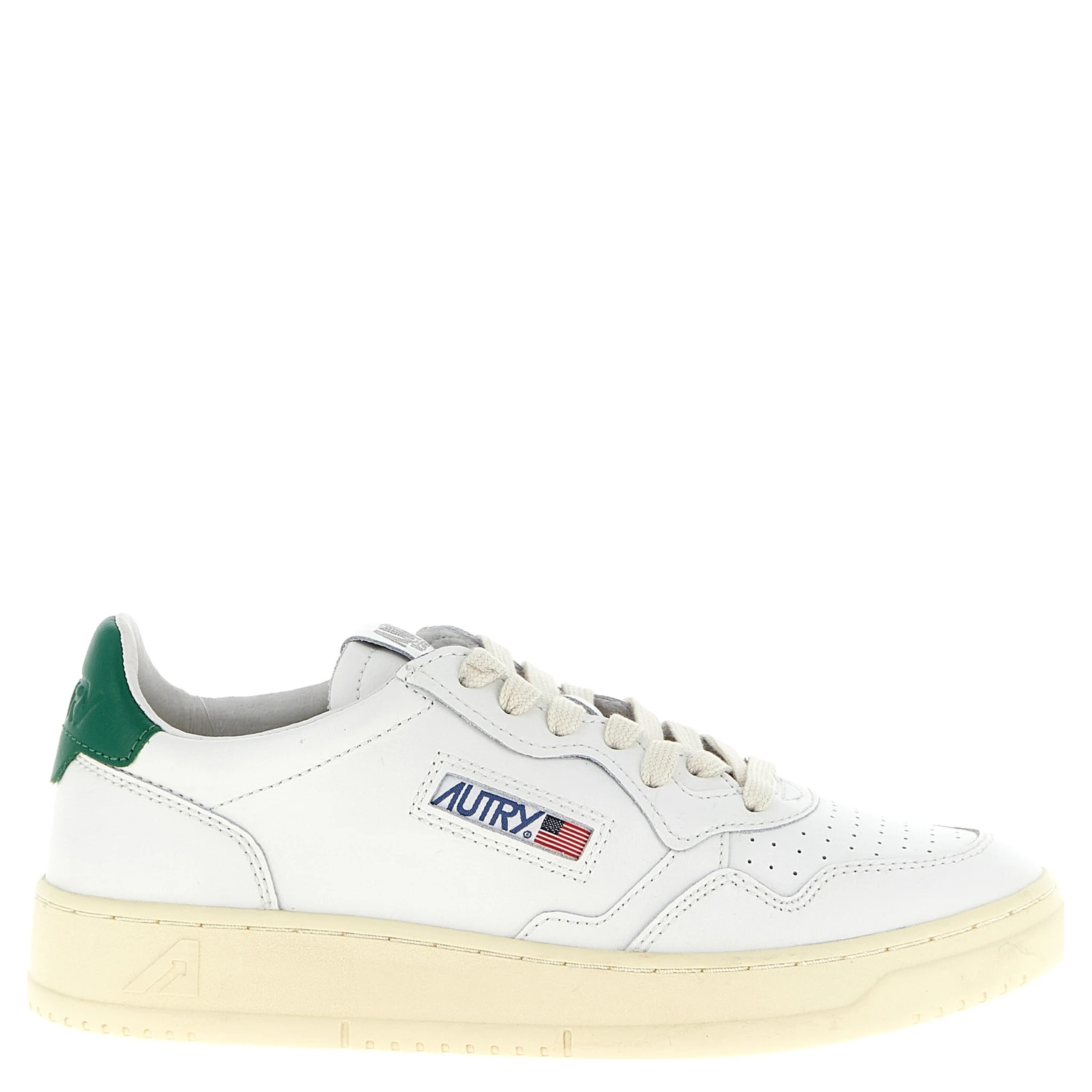 Bicolor Goatskin Low Top Sneakers