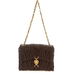 Brown Lamb Leather Shoulder Bag
