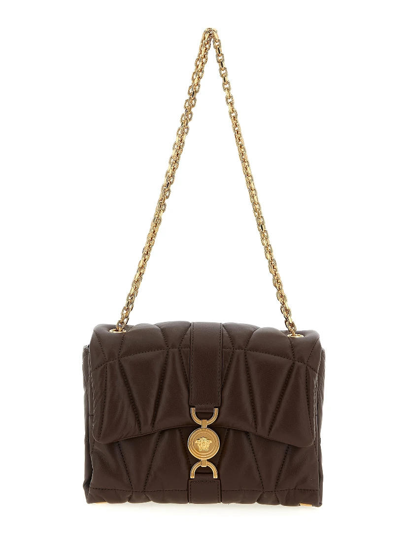 Brown Lamb Leather Shoulder Bag