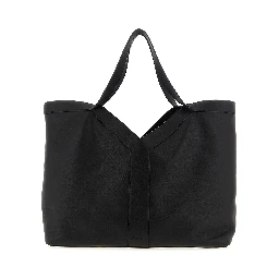 Black Calfskin Tote Bag