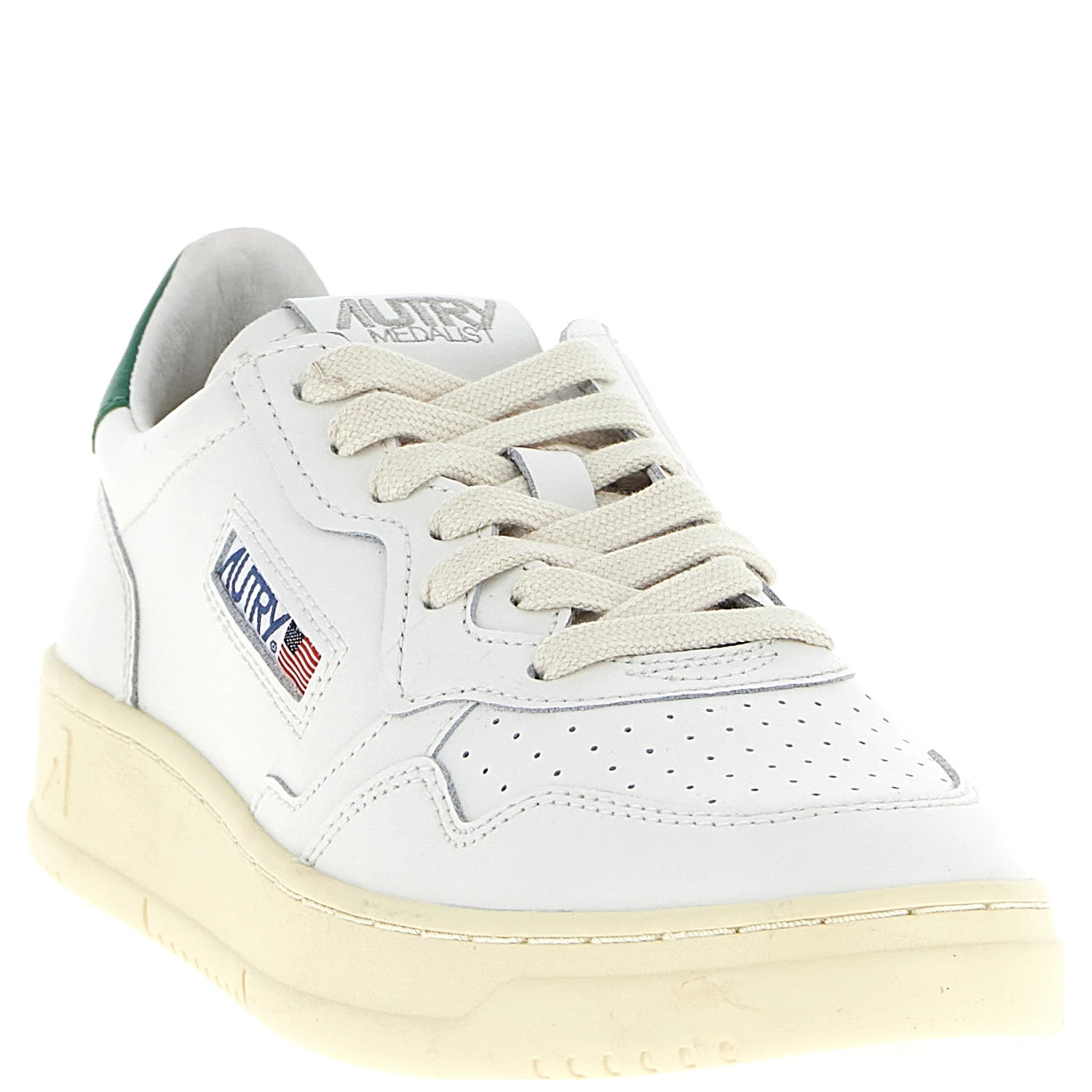 Bicolor Goatskin Low Top Sneakers