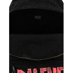 Black Cotton Backpack