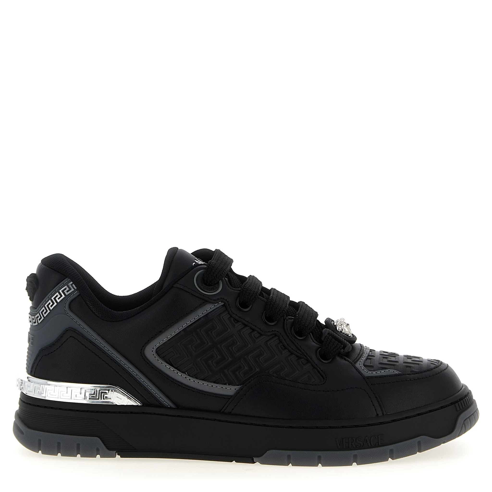 Black Calfskin Athletic Sneakers