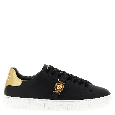 Black Nylon Low Top Sneakers