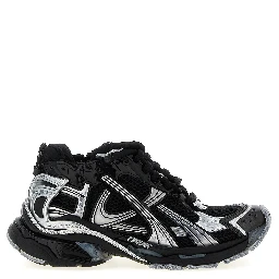Black Polyethylene Athletic Sneakers