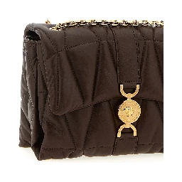 Brown Lamb Leather Shoulder Bag