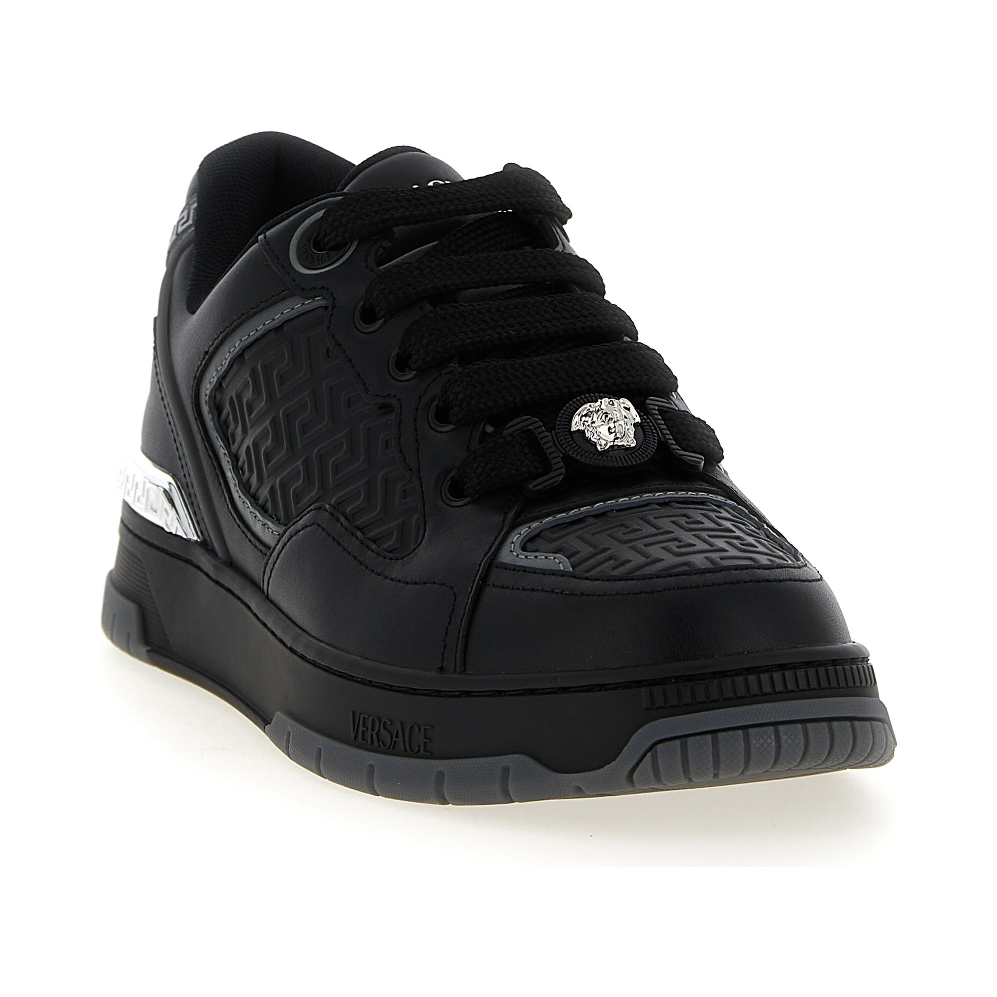 Black Calfskin Athletic Sneakers