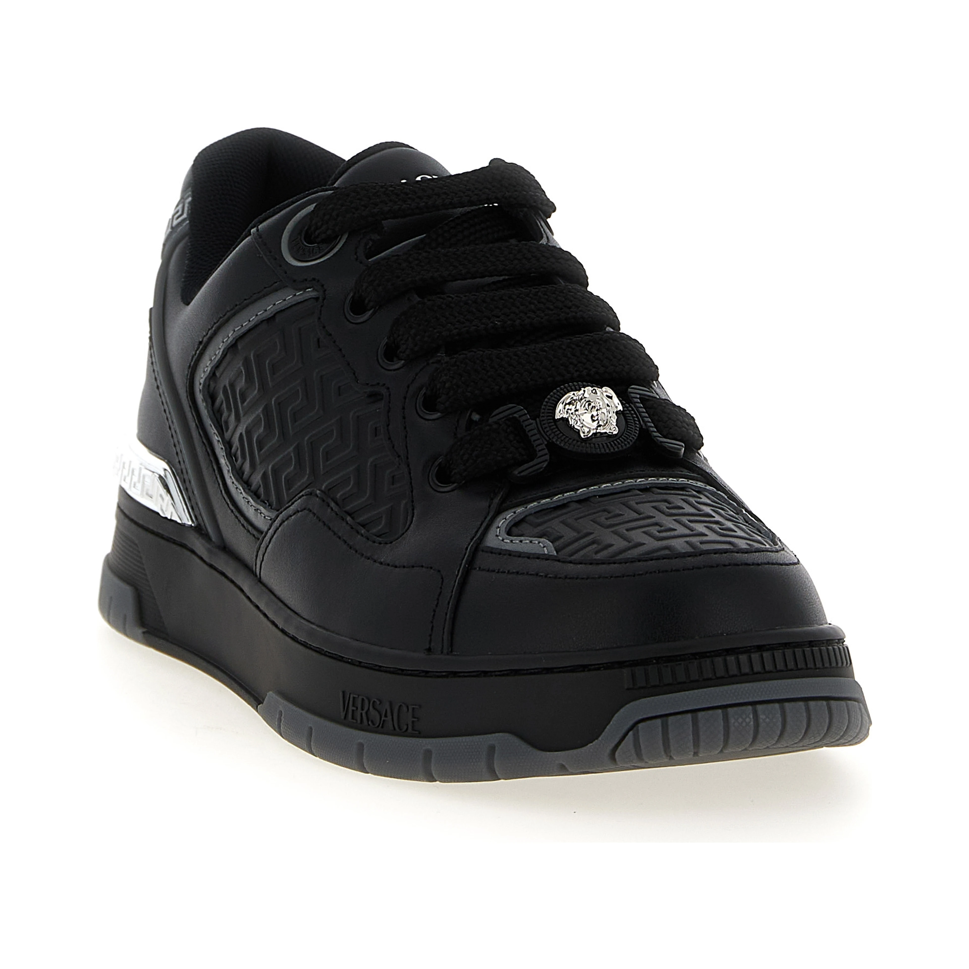 Black Calfskin Athletic Sneakers