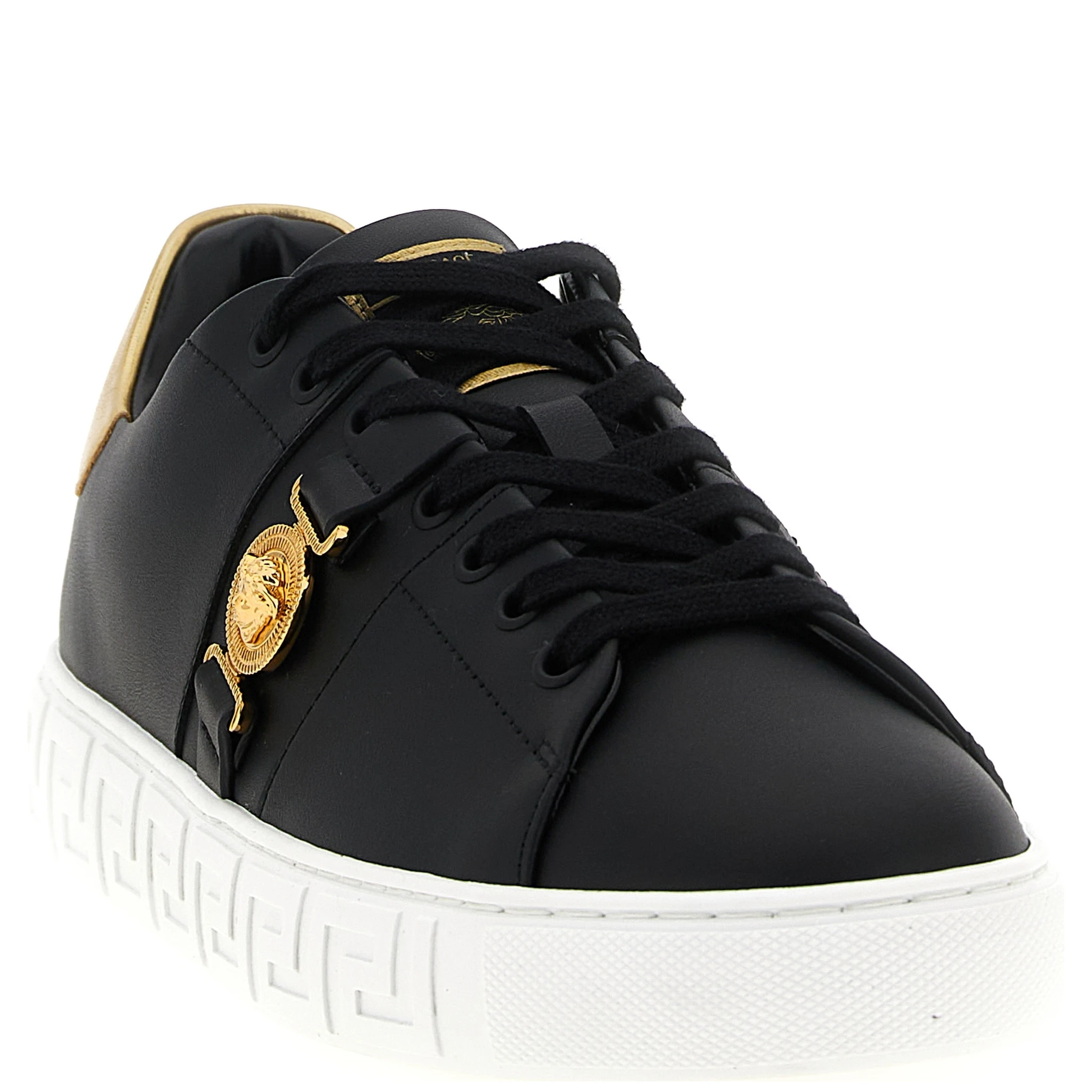 Black Nylon Low Top Sneakers