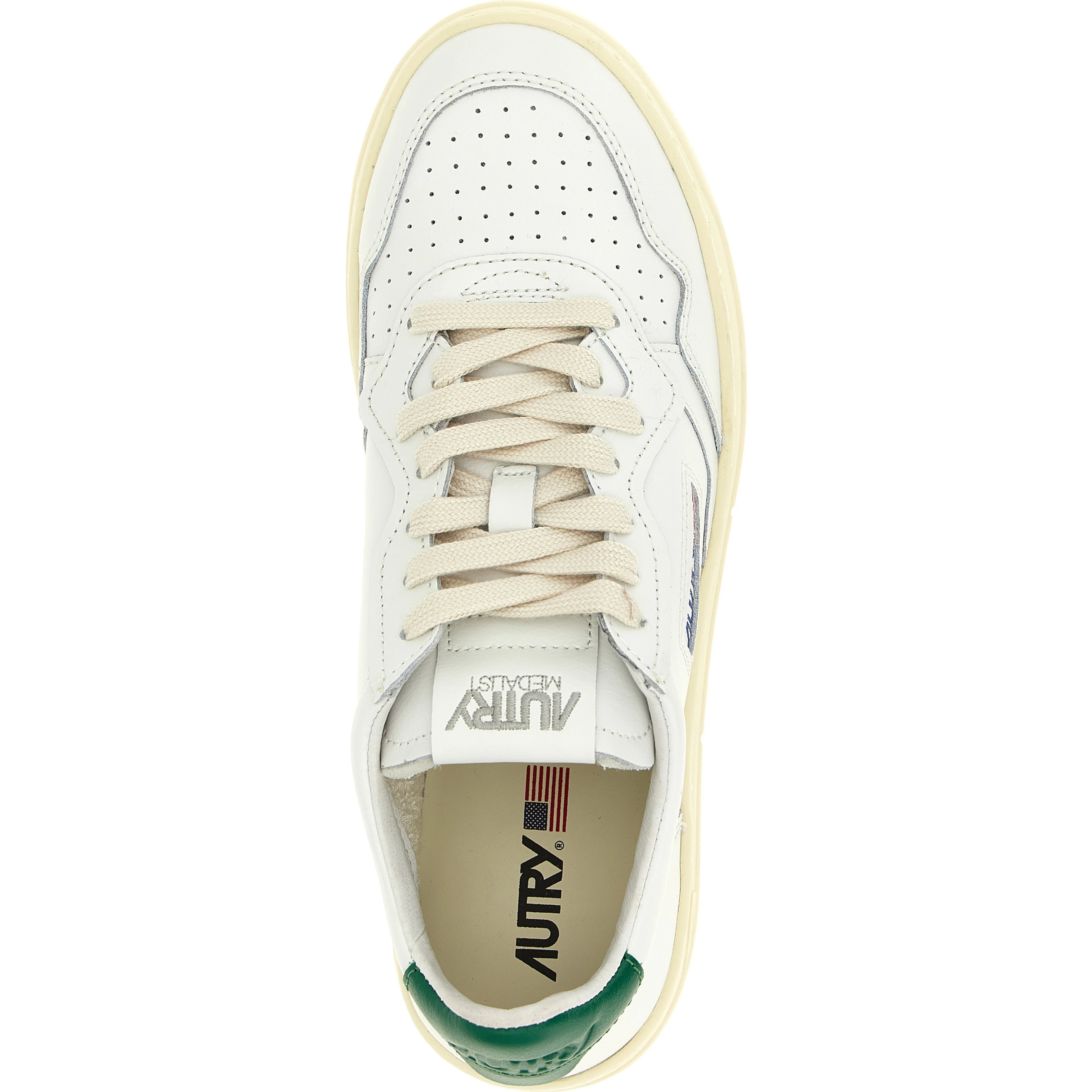 Bicolor Goatskin Low Top Sneakers