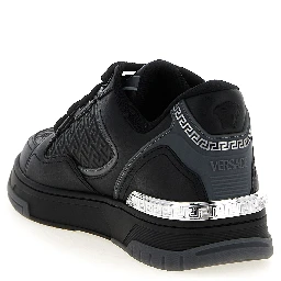 Black Calfskin Athletic Sneakers