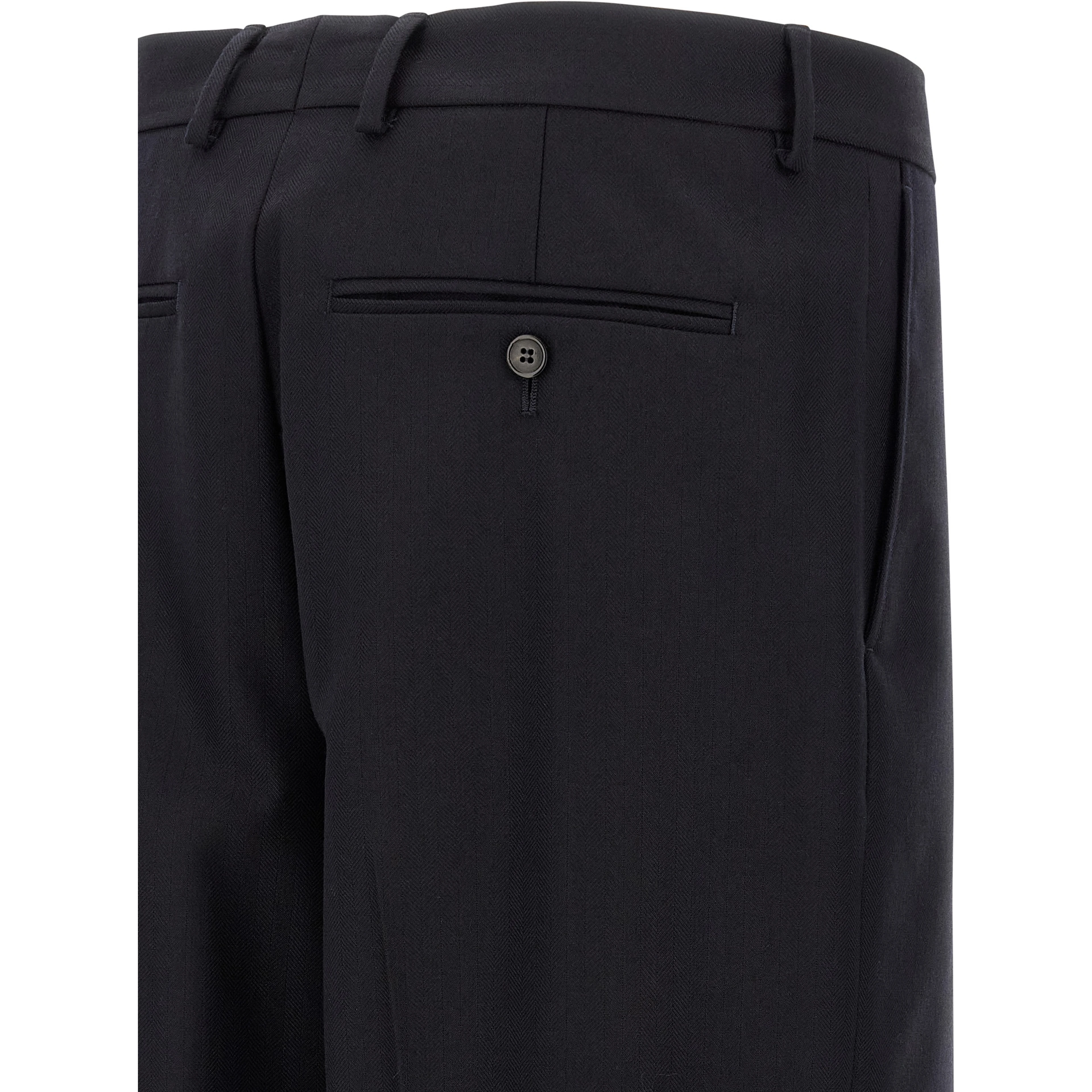 Blue Wool Dress Pants