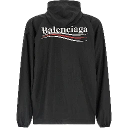 Black Polyester Shell Jacket